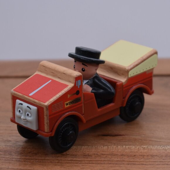 Winston FHM21 with Driver Sir Topham Hatt Thomas & Friends Wooden Railway Train - Picture 1 of 6